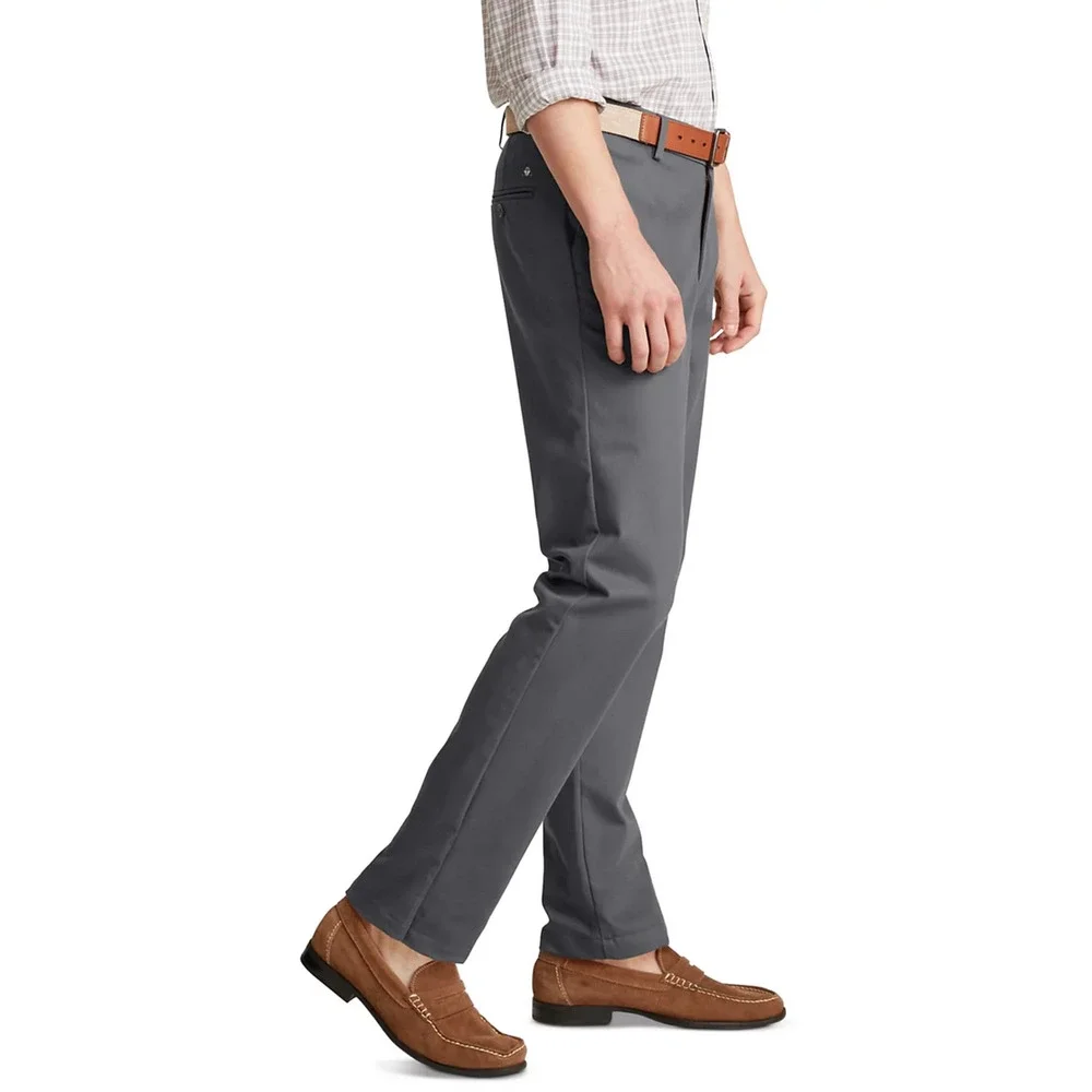 Dockers Men Iron Free Stain Defender Slim Fit Khaki Pants Burma Grey Size 34X30